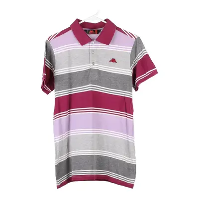 Kappa Striped Polo Shirt - Small Block Colour Cotton