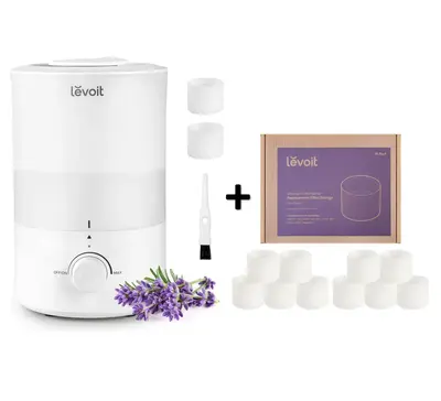 LEVOIT Humidifiers for Bedroom, Quiet (3L Water Tank) Cool Mist Top Fill Essential Oil Diffuser for Large Room, 360° Nozzle,...