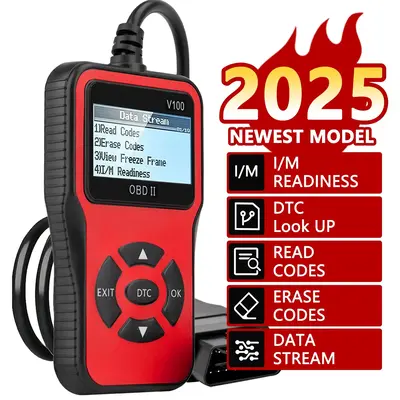 V100 Car OBD2 Scanner Diagnostic Tool, Car Voltage Tester Engine Fault Code Scanner, Tester Diagnostic Tool for OBDII Protoc...