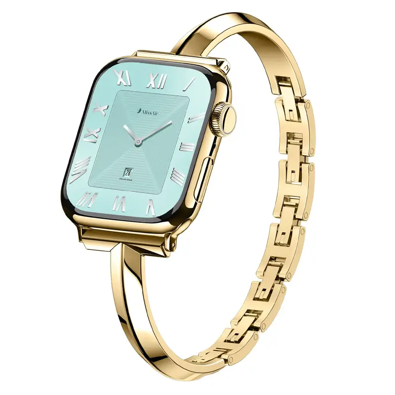 MISSAIR T-Bracelet Band 316L Stainless Steel Compatible with Apple Watch Series 1- 11 SE Ultra for Women Girl - Metal Strap W...