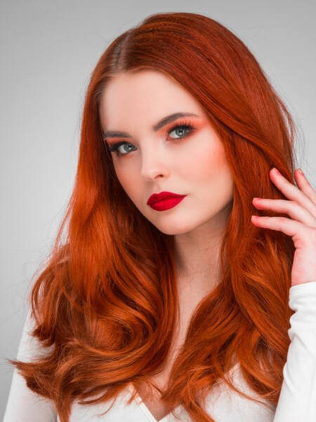 UNice Vibrant Red Human Hair Clip In Extension