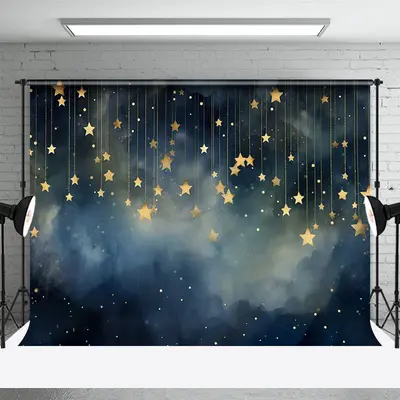 Golden Star Abstract Smoke Bokeh Dance Backdrop - Aperturee