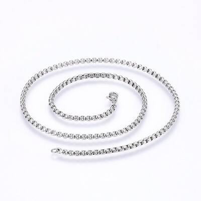 Non-Tarnish 304 Stainless Steel Box Chain Necklaces