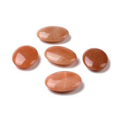 Natural Red Aventurine Oval Palm Stone