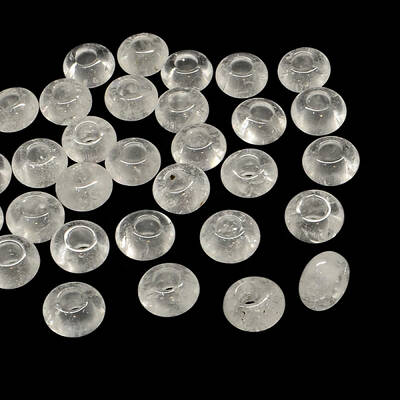 Natural Quartz Crystal European Large Hole Beads