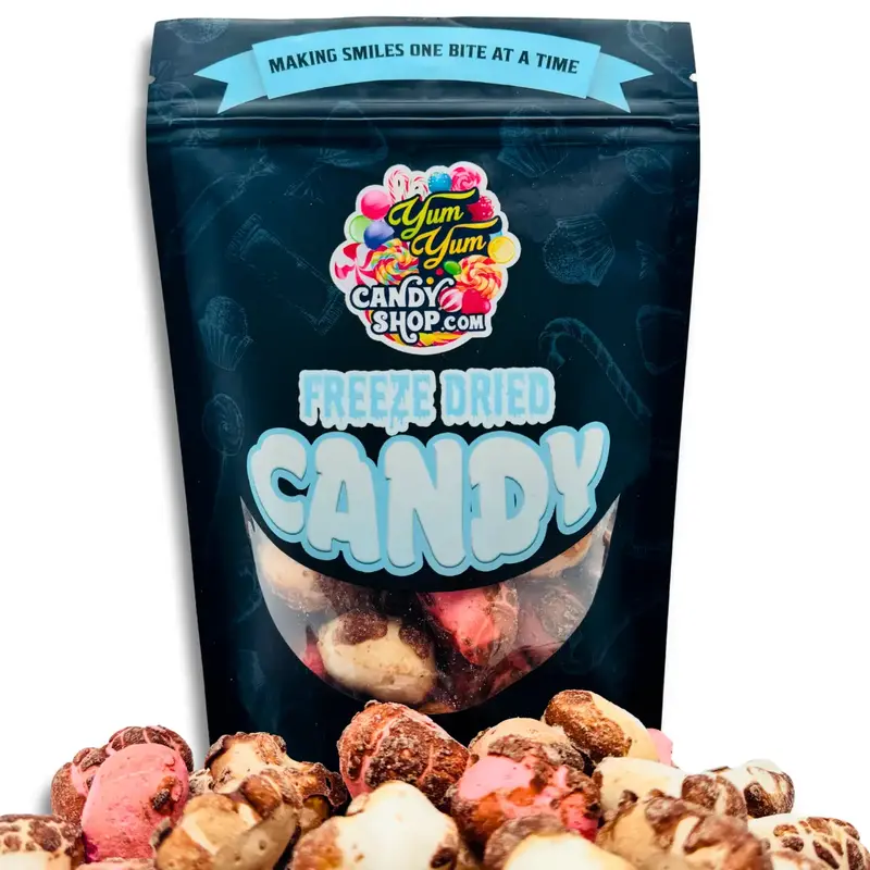 Neapolitan Chocolate Crunch Freeze Dried Candy Chocolate Strawberry & Vanilla Snack Blend Bonbon Milk Sugar Corn gluten free ...
