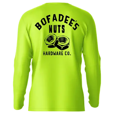 Bofadee's Nuts - Hi-Visibility UPF 50 Long Sleeve Sun Shirt