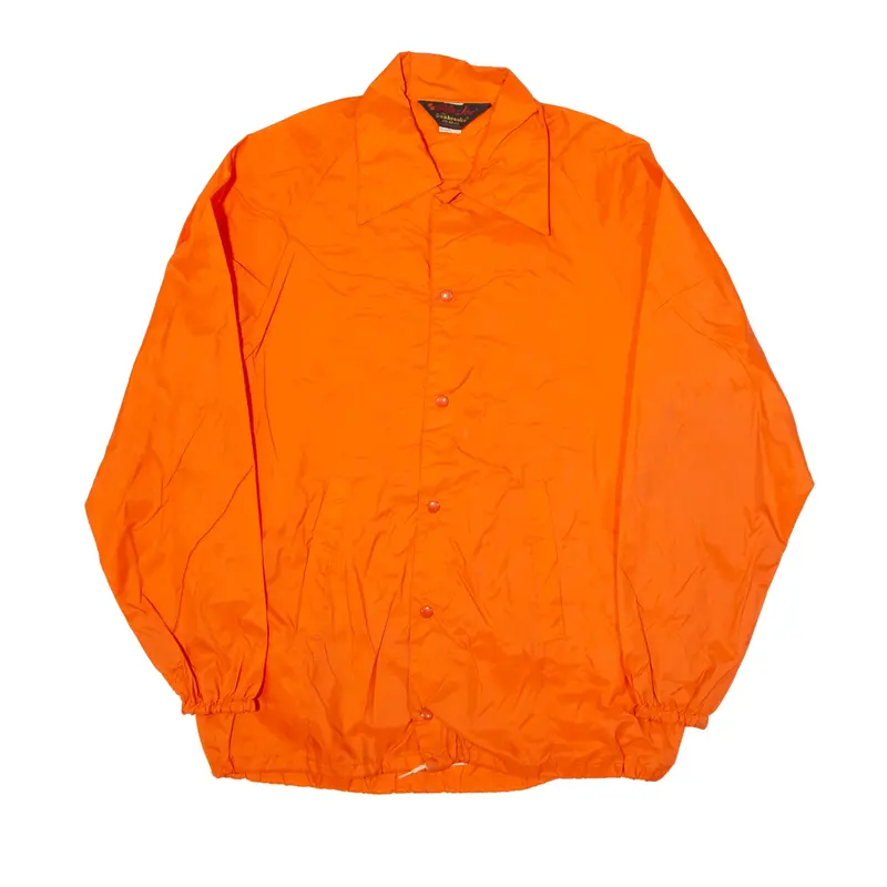 PLA JAC Coach USA Jacket Orange Nylon 90s Mens M