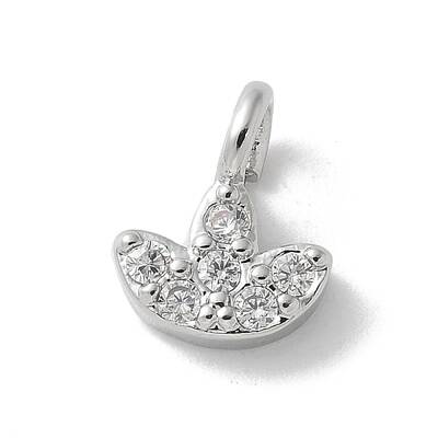Brass Micro Pave Cubic Zirconia Pendants