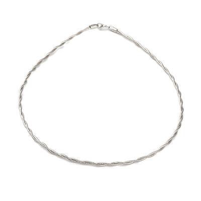 Brass Double Braided Round Snake Chain Necklaces