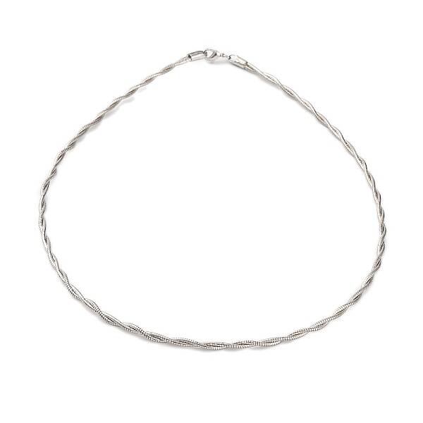 Brass Double Braided Round Snake Chain Necklaces