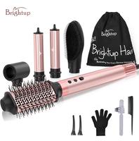 Brightup 5 in 1 Professional Hot Air Styler,110,000 RPM Multi-Styler,Easily Create Curly/Straight Hair Comfort