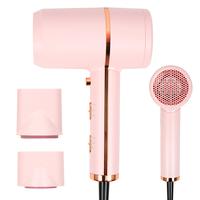 Pink Hair Dryer with 2 Magnetic nozzles, 3 Heat Settings, 2 Speed Options, Cool Shot Button for a Flawless Finish. 1875W High...