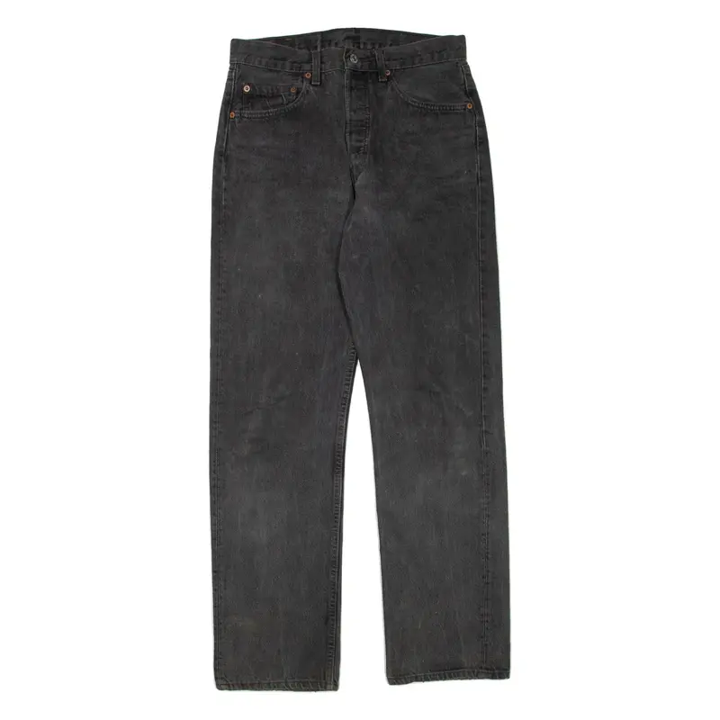 LEVI'S 501 Jeans Womens Grey Regular Straight W32 L30