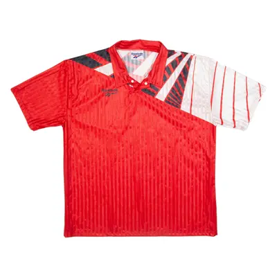 REEBOK Mens Football Shirt Jersey Red Collared 2XL
