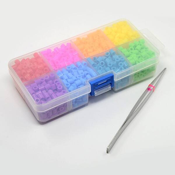 1Box 5mm Tube PE DIY Melty Beads Fuse Beads