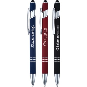 100 Promotional Textari Comfort Stylus Pen - Metal & Rubberized
