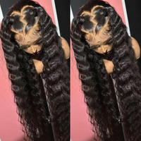 Bling Hair 180 Density Deep Wave 13x4 Lace Front Wigs Human Hair 32 34 Inch 13x6 Curly Wave Lace Frontal Wigs For Black Women