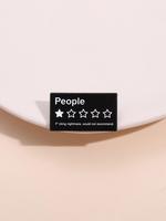 Cute Rectangle Shaped Brooch, Novelty Letters Design Badge for Clothes & Hat & Backpack Decor, Fashionable Kawaii Accessories...