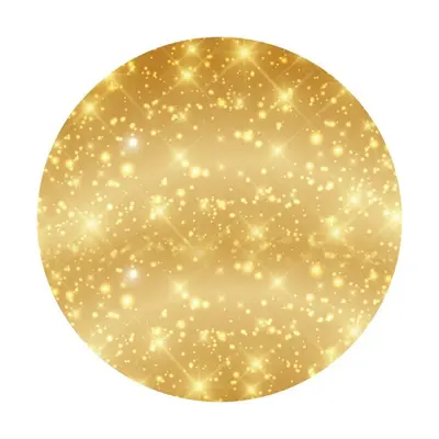 Aperturee Gold Sparkle Glitter Bokeh Party Round Backdrops | Round Birthday Backdrop Cover | Circular Birthday Backdrop Cover...