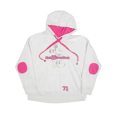 DISNEY WORLD USA Hoodie White Pullover Womens XL