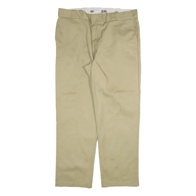 DICKIES 874 Workwear Mens Trousers Beige Regular Straight W40 L32