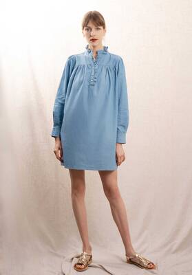 Denim Dress 5159 Blue | Color: BLUE | Size: M