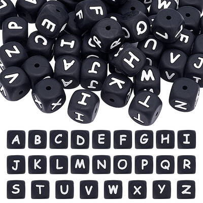 52Pcs 26 Style Silicone Beads