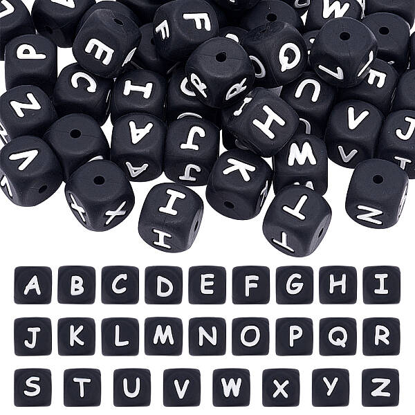 52Pcs 26 Style Silicone Beads