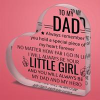 Letter Pattern Acrylic Heart Shaped Decorative Plaque, 1/12pcs Family Gift, Appreciation Birthday Gift for Loved Ones, Office...