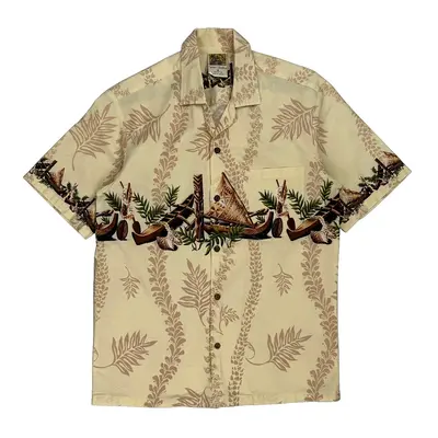 Winnie Fashion Hawaiian Shirt - Medium Cream Cotton
