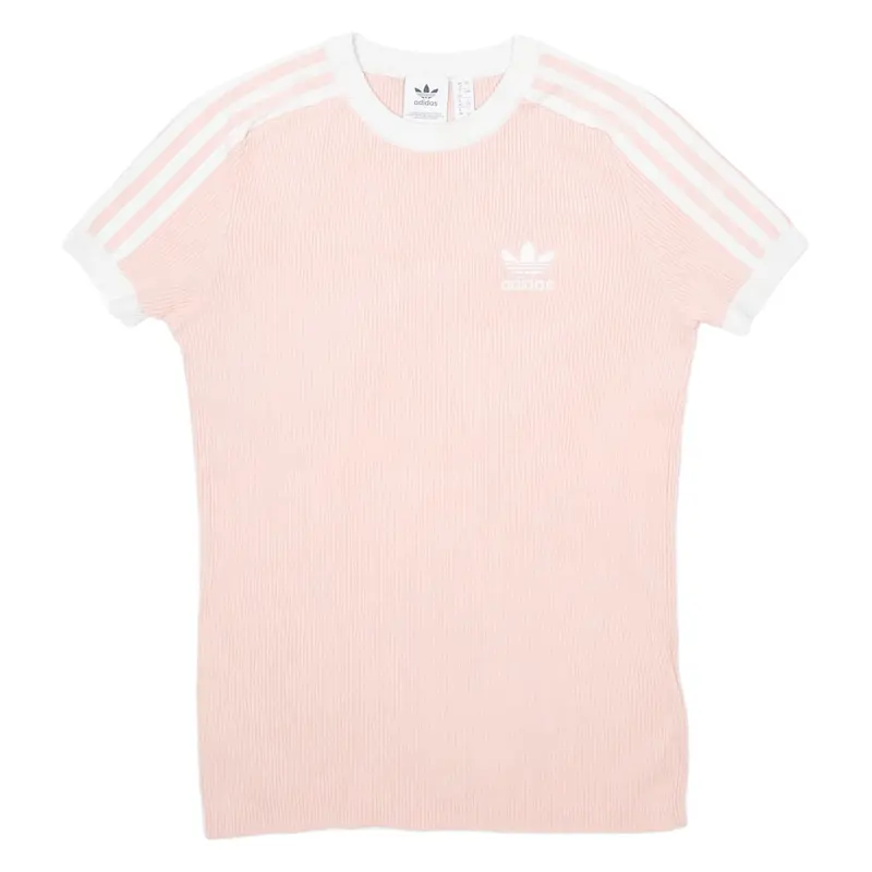 ADIDAS Womens T-Shirt Pink UK 12