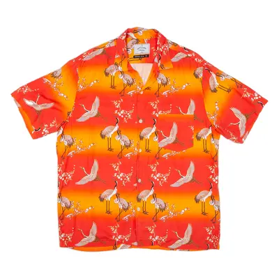 PORTUGUESE Animals Mens Shirt Orange Crazy Pattern XL