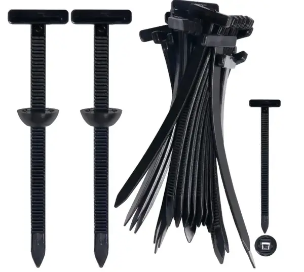 100Pcs Nylon Universal Cable Tie Buckle, Heavy Duty Self-Locking Nylon Zip Ties Holder, Multipurpose Plastic Cable Ties Tool ...