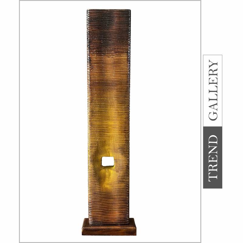 Original Wood Figurine Abstract Square Creative Modern Sculpture Table Decor Wood Desktop Art | HONEY TOWER 27"x5"