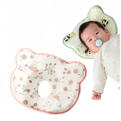 Cozy Baby Nap Pillow Silicone Shaping Pillow for Correcting Head Shape Preventing Sideways Sleeping Baby Travel Pillow Comfor...