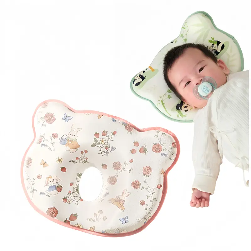 Cozy Baby Nap Pillow Silicone Shaping Pillow for Correcting Head Shape Preventing Sideways Sleeping Baby Travel Pillow Comfor...