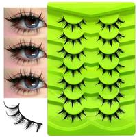 Comic Eye False Eyelashes, 7 Pairs Natural Look Eyelash Extensions, Self Grafting Curl Eyelashes, Eye Makeup Enhancement Fals...