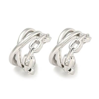 Brass Cuff Earrings