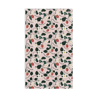 Subtle Strawberry Hand Towel, Funny Political Home Decor, Berry Kitchen or Bath Towel, Sarcastic Tea Towel, Liberal Gag Gift