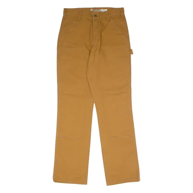 CARHARTT Double Knee Carpenter Mens Trousers Brown Relaxed Straight W30 L34