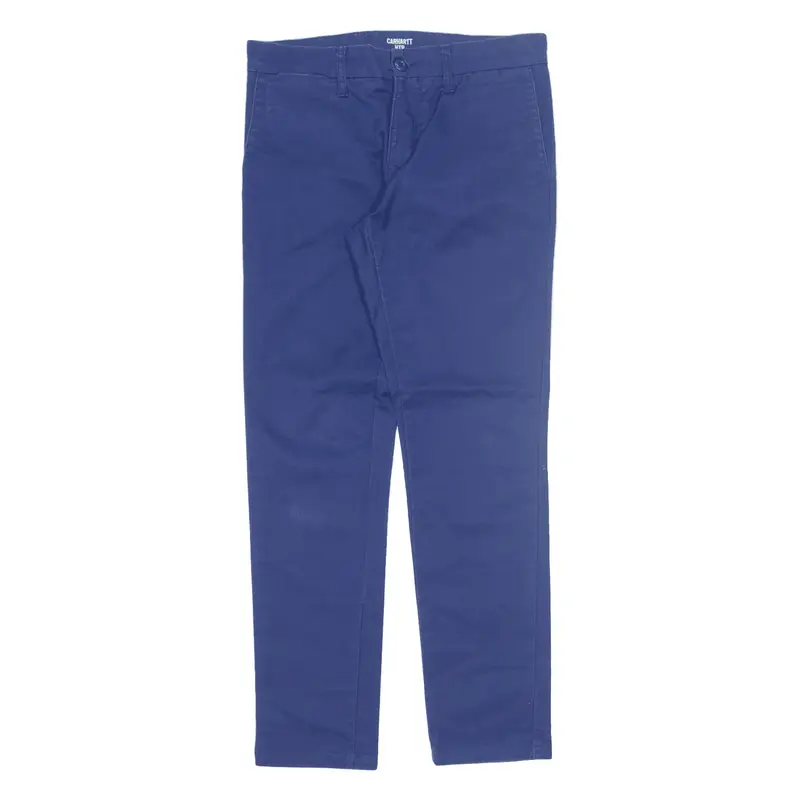 CARHARTT Sid Chino Workwear Trousers Blue Slim Straight Mens W30 L30