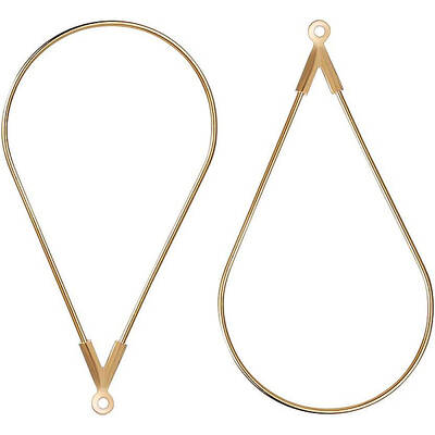 BENECREAT 30 PCS 18K Gold Plated Teardrop Shape Beading Hoop Earrings for Valentine's Day