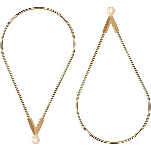 BENECREAT 30 PCS 18K Gold Plated Teardrop Shape Beading Hoop Earrings for Valentine's Day