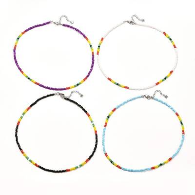 Glass Seed Beaded Necklaces