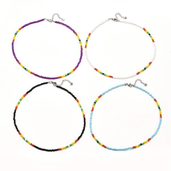 Glass Seed Beaded Necklaces