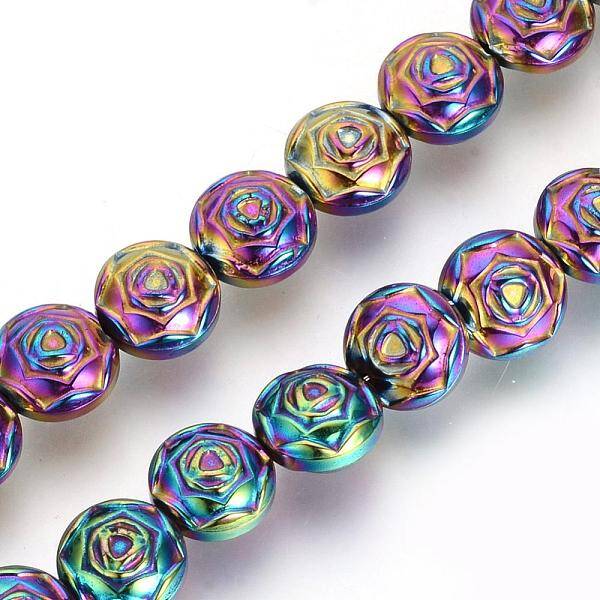 Electroplate Non-magnetic Synthetic Hematite Beads Strands