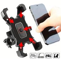 Bike Phone Mount, Anti-shock Bike Phone Holder, Secure GPS Navigation Holder for E-bikes & Motorcycles, Hands-free Cycling Ac...