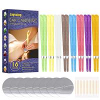 Ear Candle Wax Cleaning Set (16 pcs) – Relaxing Stress Relief with Plug Candle, Natural Bee Wax Ear Candles in 8 Different ...