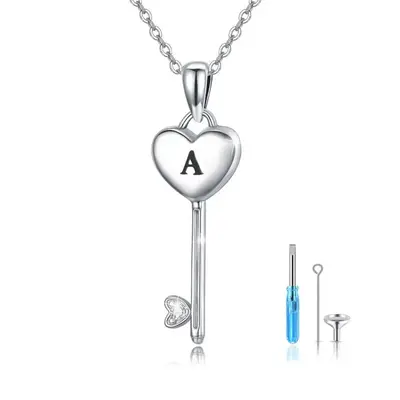 Sterling Silver Heart Urn Necklace for Ashes